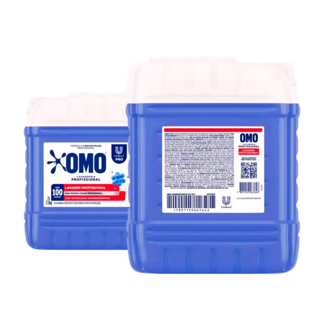 Lava Roupas Concentrado Omo Pro 7 Litros Formula Sustentavel Remove Sujeira Profunda Das Fibras Sem Danificar Top