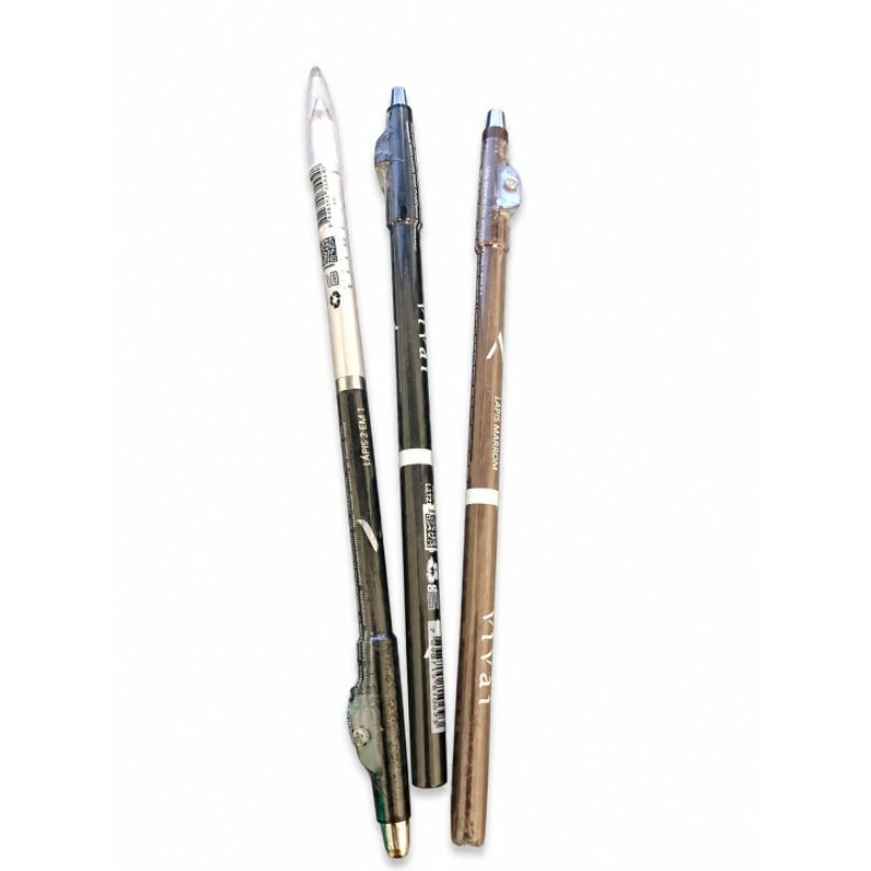 kit 3 lápis de olho /marrom/preto/branco com preto