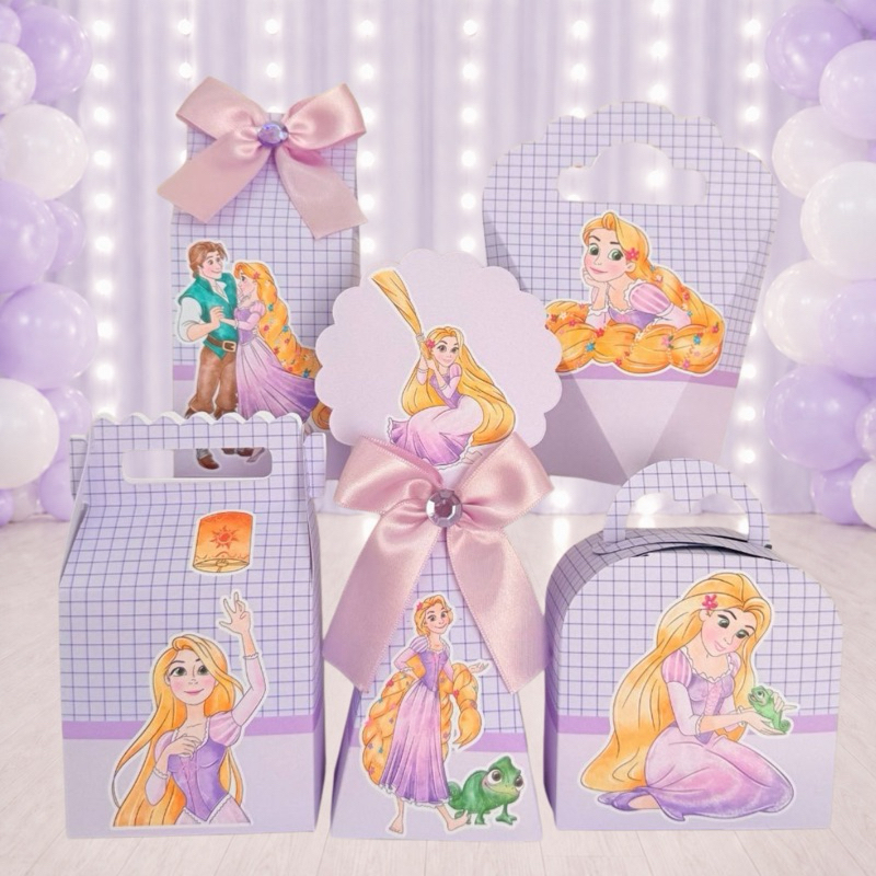 Kit Festa RAPUNZEL ENROLADOS Caixinhas para festa infantis lembrancinha de aniversario personalizado