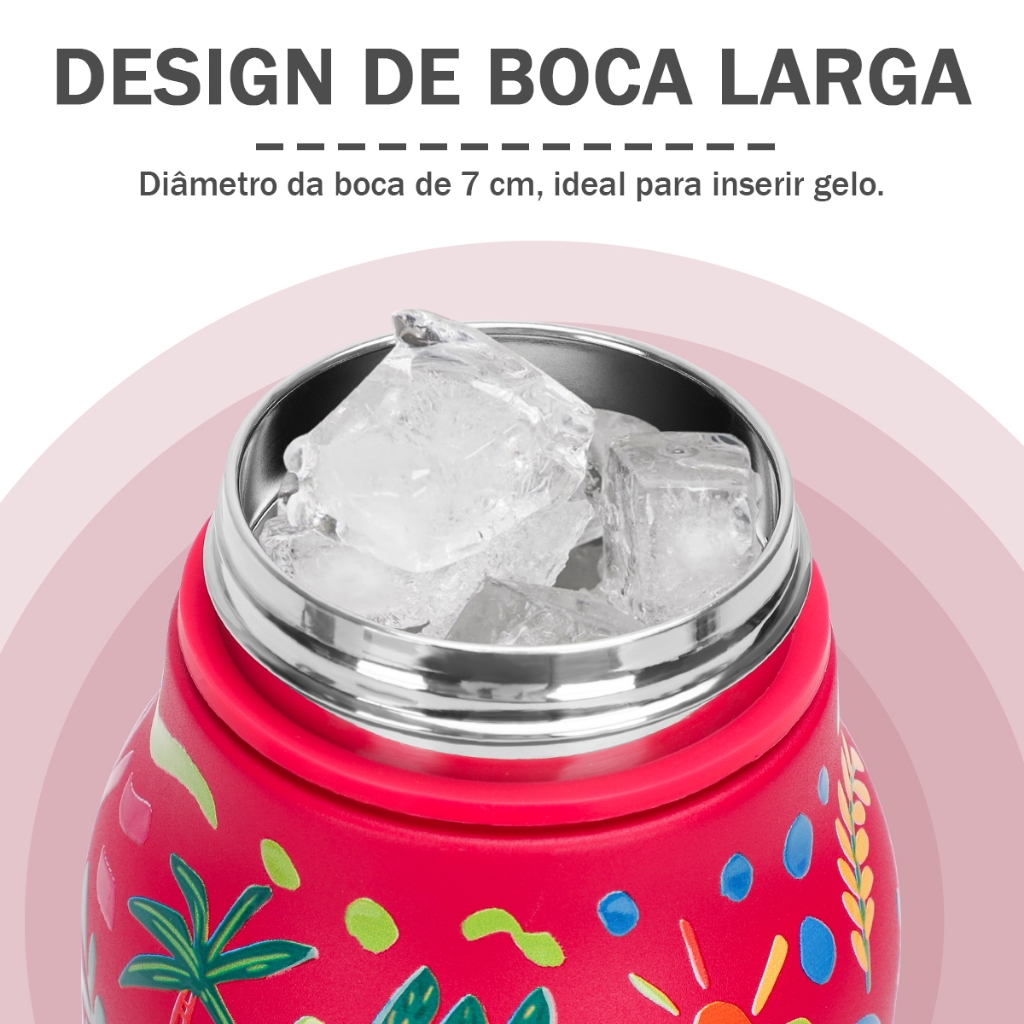 MODUS Garrafa de Água Térmica 1700ml Aço Inox Parede Dupla Quente e Frio Com Estampa Moderna · foto 2