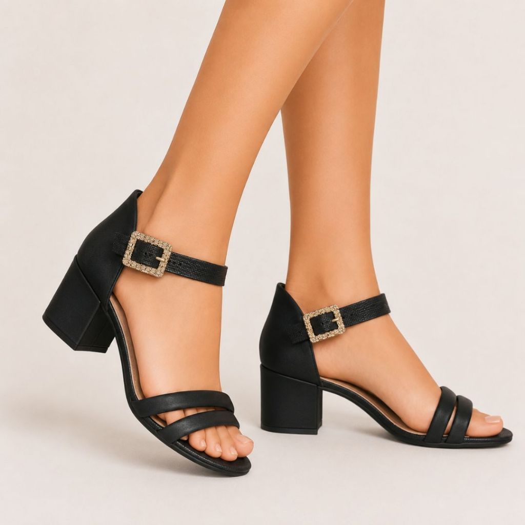 Sandália Feminina Salto Médio Comfortflex 2657404