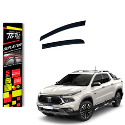 Calha de Chuva Fiat Toro 2016 a 2027 4 portas TG Poli Defletor Portas Protetor Janelas Fumê