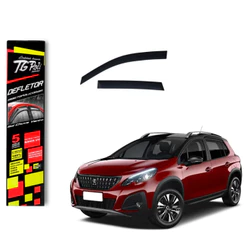 Calha de Chuva Peugeot 2008 2015 a 2024 4 portas TG Poli Defletor Portas Protetor Janelas Fumê