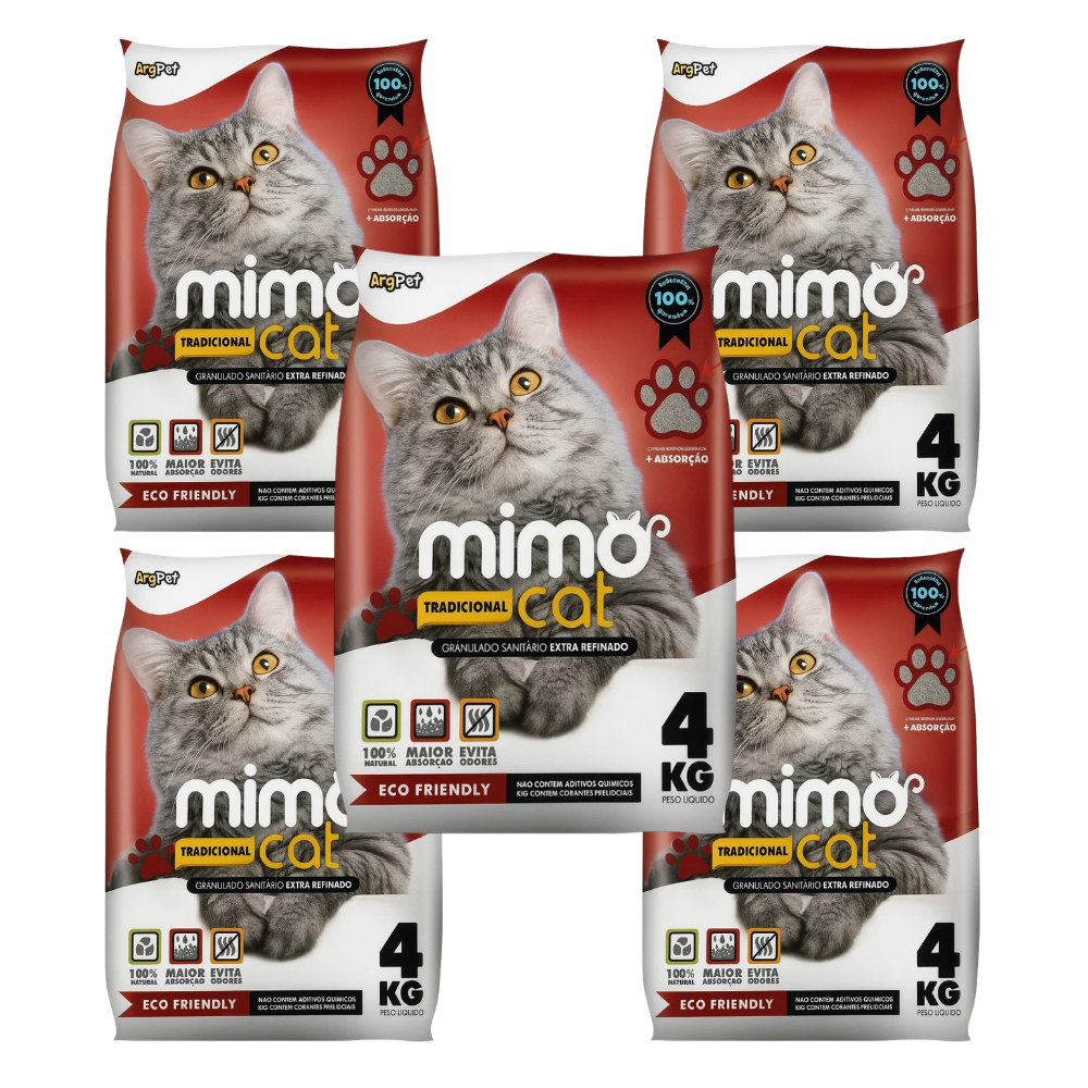 kit 20kg areia sanitária higiênica para gatos argila natural absorção sem odor ecológico