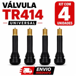 Conjunto 4 Bico Pito De Pneu Sem Câmera Tr414 De Válvula De Ar