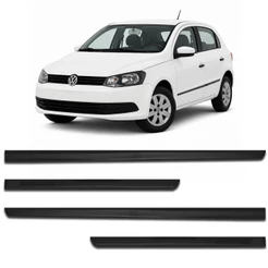 Jogo Friso Lateral Gol G6 4 Portas 2013 2014 2015 2016 Preto Modelo Fino
