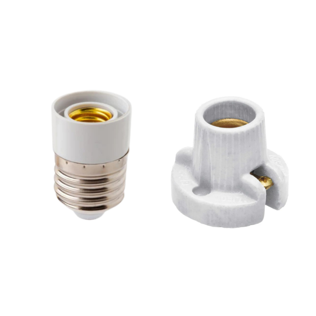 Soquete Adaptador Interneed E27 para E14 e Soquete E14 Lâmpadas Base Fina em Soquete Padrão  Prático e Econômico