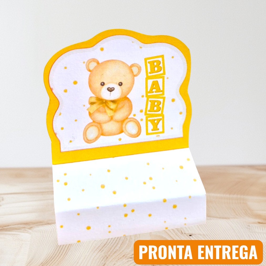 Caixinha Porta Bis CHÁ REVELAÇÃO URSINHO Decoração Mesa de Festa Infantil ENVIO RÁPIDO