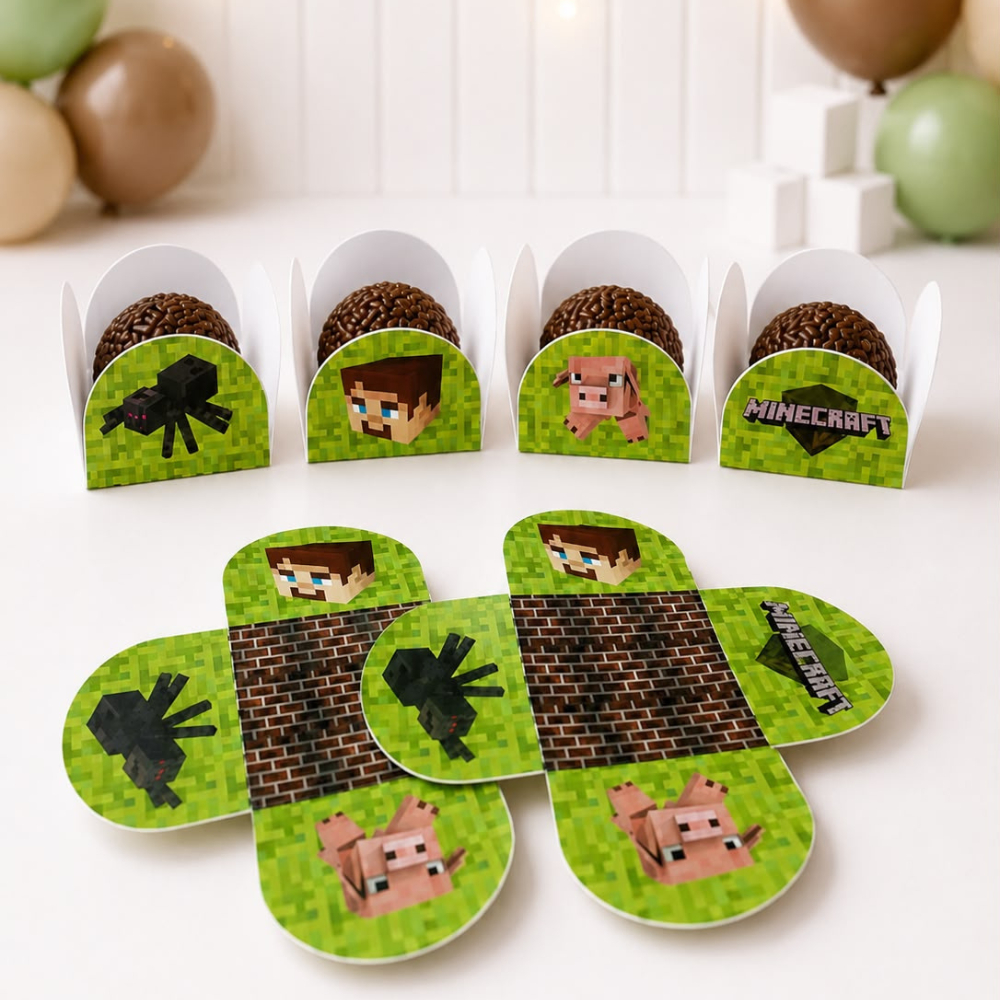Forminha de Doces Minecraft / Personalizada no tema / Lembrancinha de Festa /Aniversário