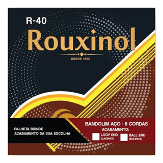 Encordoamento para Bandolim 8 cordas Rouxinol R-40 Ponta Lacinho