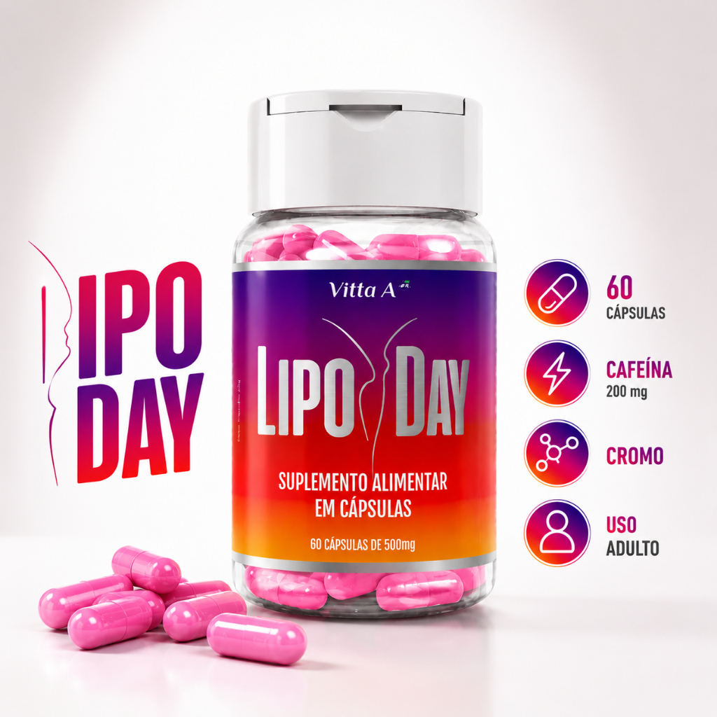 Suplemento Alimentar em Cápsulas 500mg Pote com 60 Cápsulas Auxilia no Metabolismo Energético Vitta A