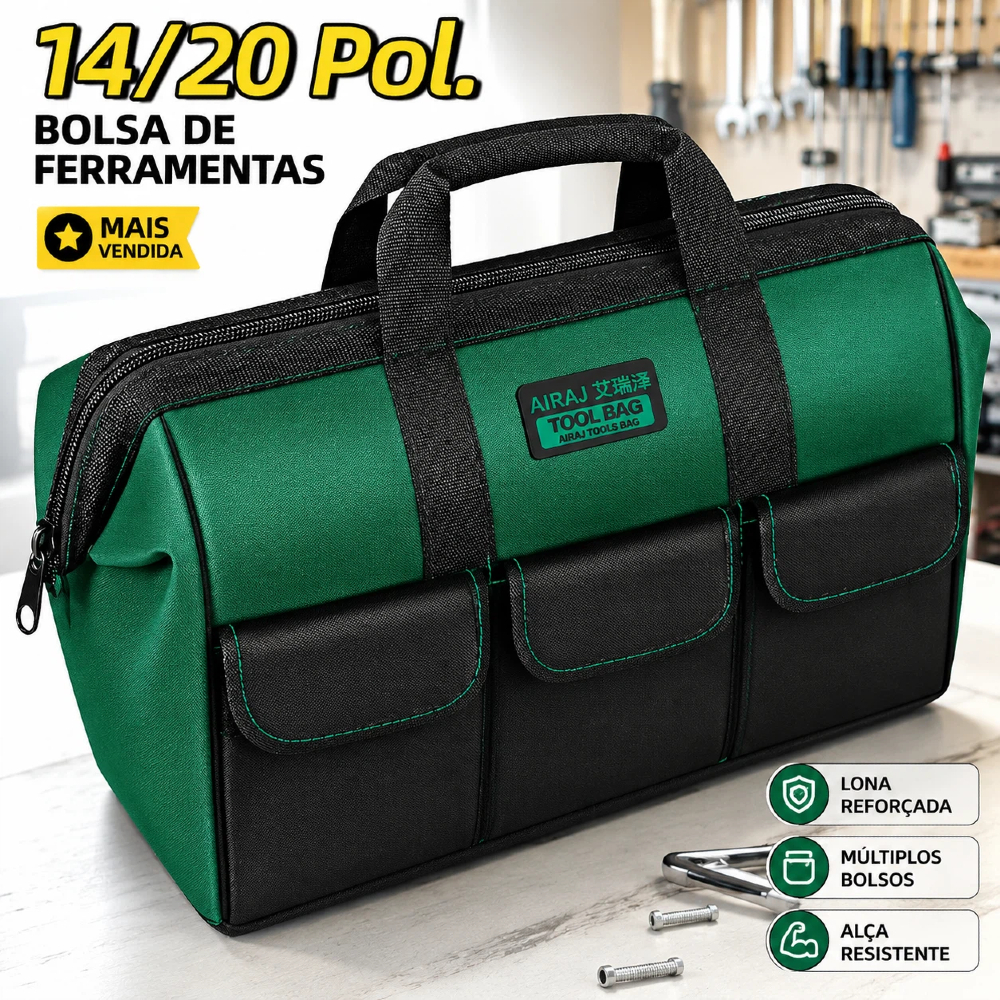 14/20 Polegadas Caixa de Ferramentas Profissional  - Bolsa de Armazenamento Multiuso para Ferramentas
