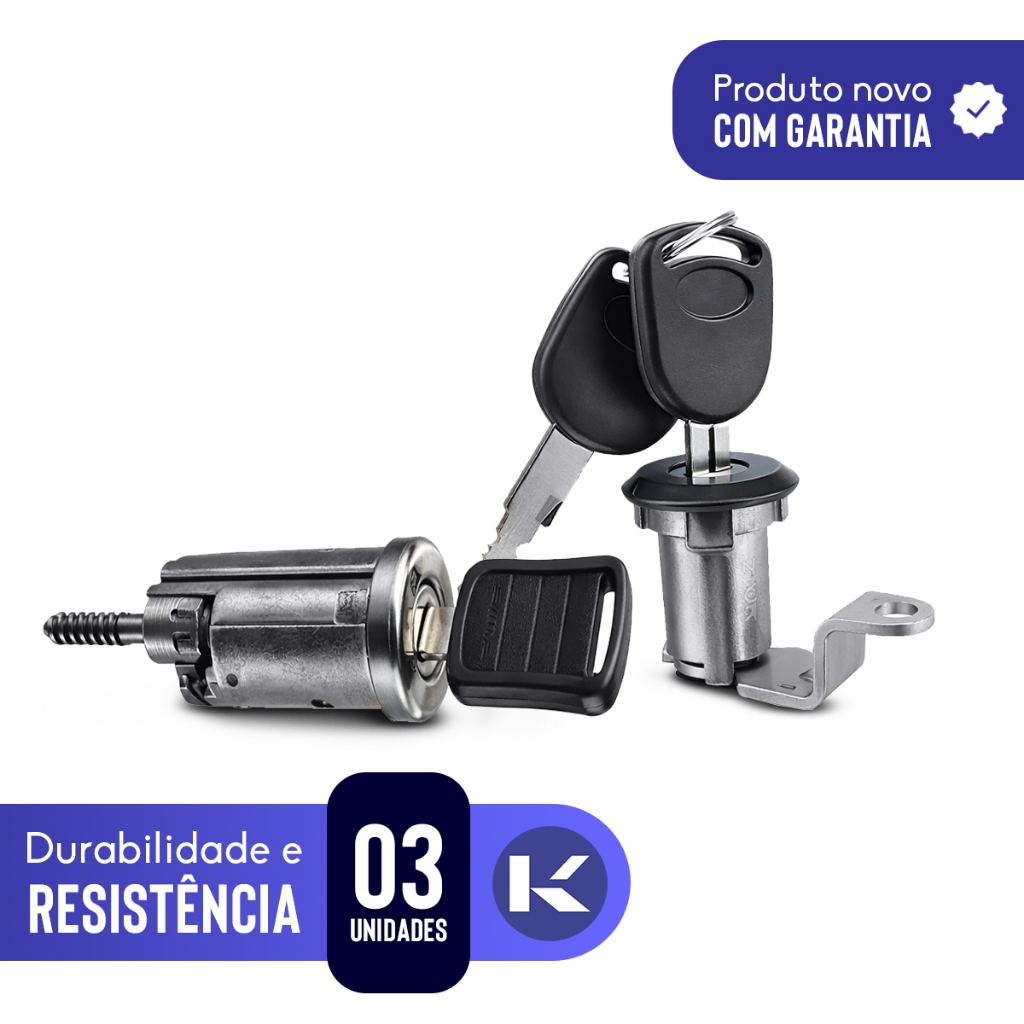 Kit Cilindro Porta Dianteira + Ignição F1000 F4000 F11000 85 a 91 Com Chaves — imagem 2 de 2