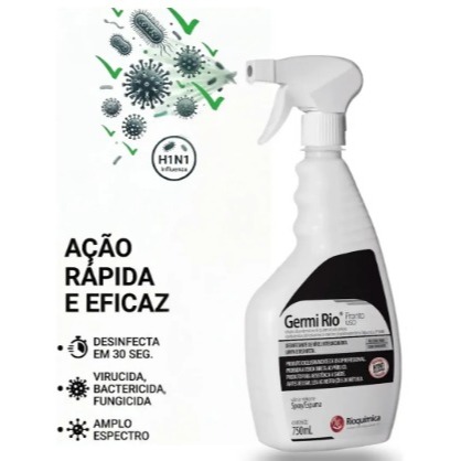 GERMI RIO SPRAY DESINFETANTE INTERMEDIÁRIO PRONTO USO 750ML - RIOQUÍMICA