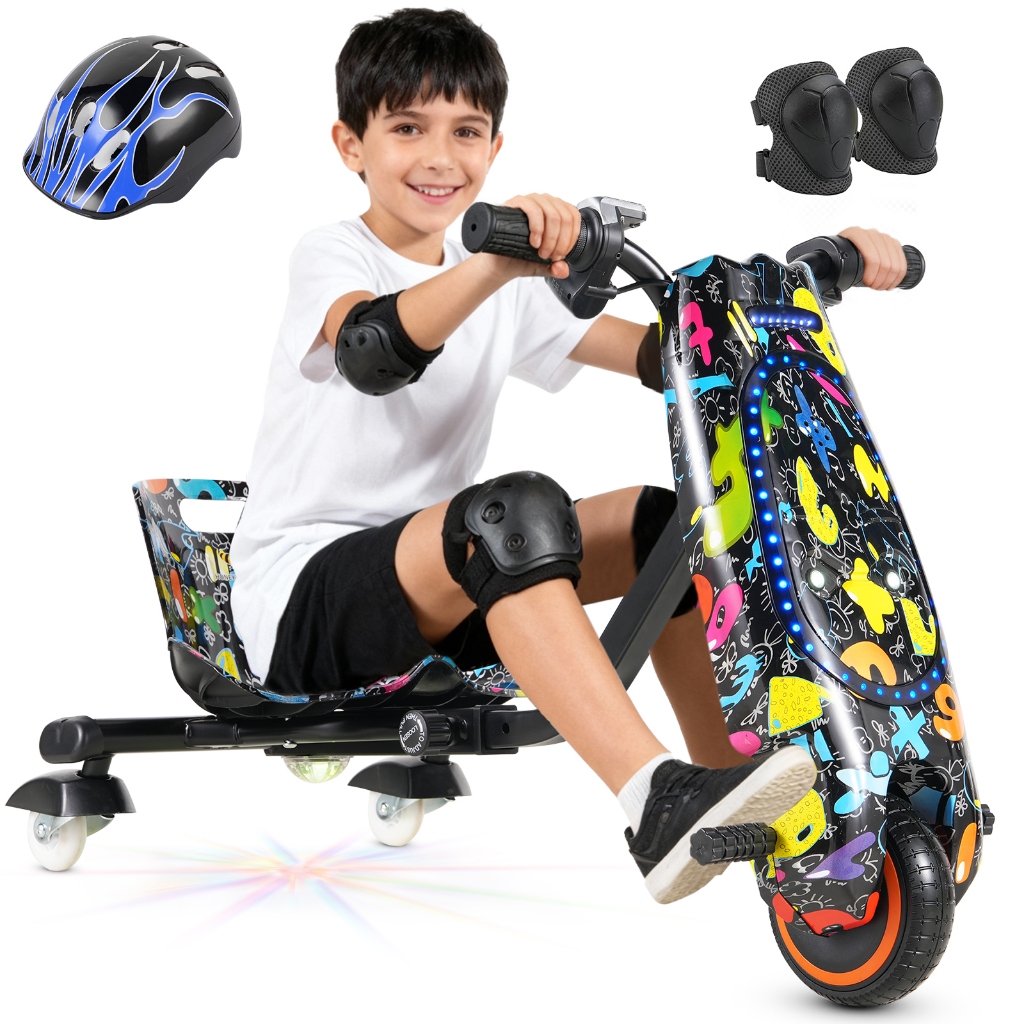 HONEYWHALE 008B Triciclo Elétrico Drift Infantil 350W/15KM/H com Bluetooth, 3 Velocidades
