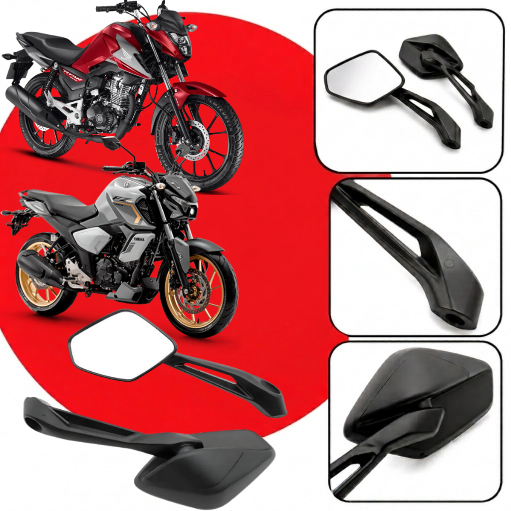 Par Retrovisor Moto Universal Bajaj Dominar 400 Lente Convexa Para Honda E Yamaha ENVIO IMEDIATO