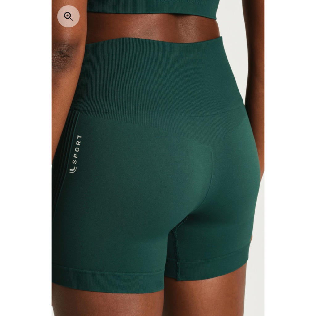 Short Feminino LSport Lupo Sem Costura Basic Cos Com Borda Interna Com Silicone Compressao Fitness