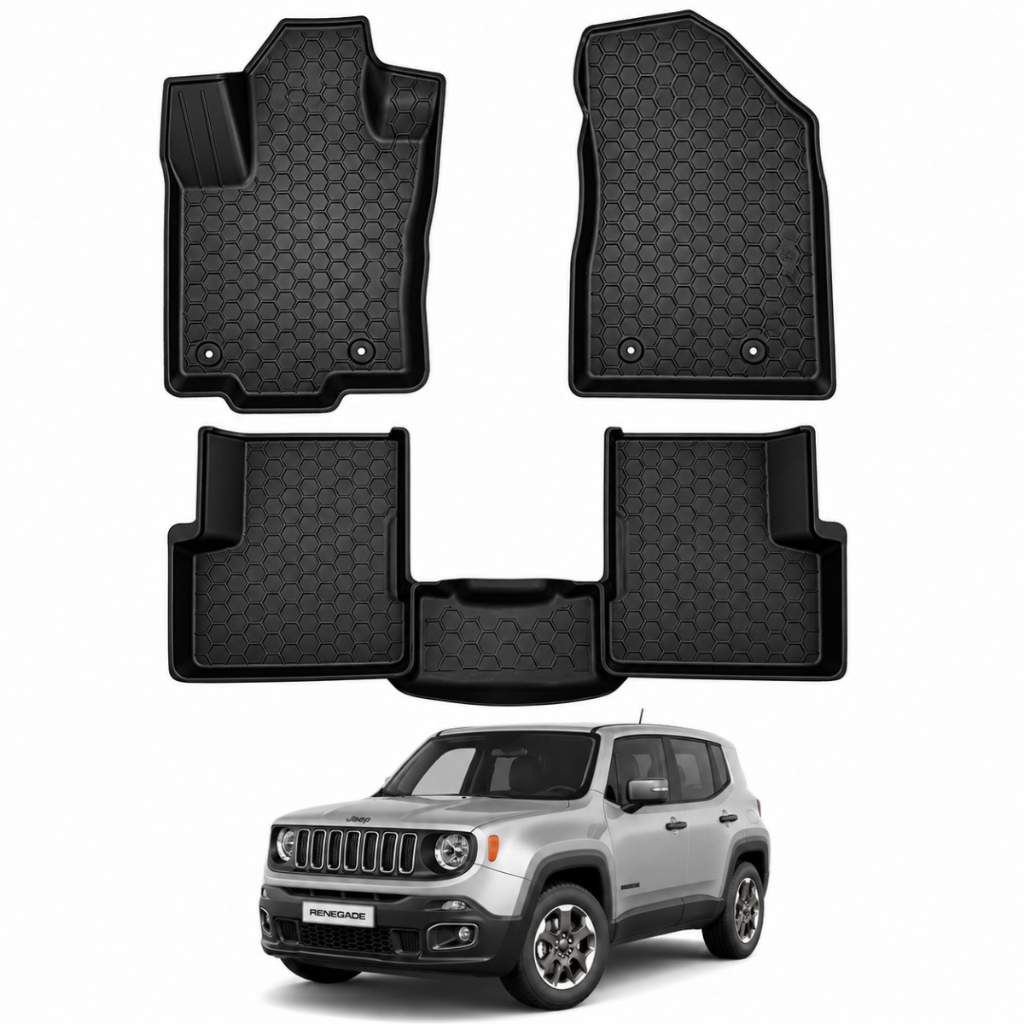Tapete Bandeja Jeep Renegade 5 Peças Tpe Flexível 2015 2016 2017 2018 2019 2020