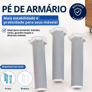 Pé de Armário de Cozinha para Reposição para Encaixar ou Parafusar 4pc