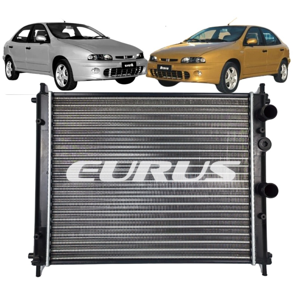 Radiador Eurus Fiat Brava 1.6 2000 e 2001 Sistema Marelli
