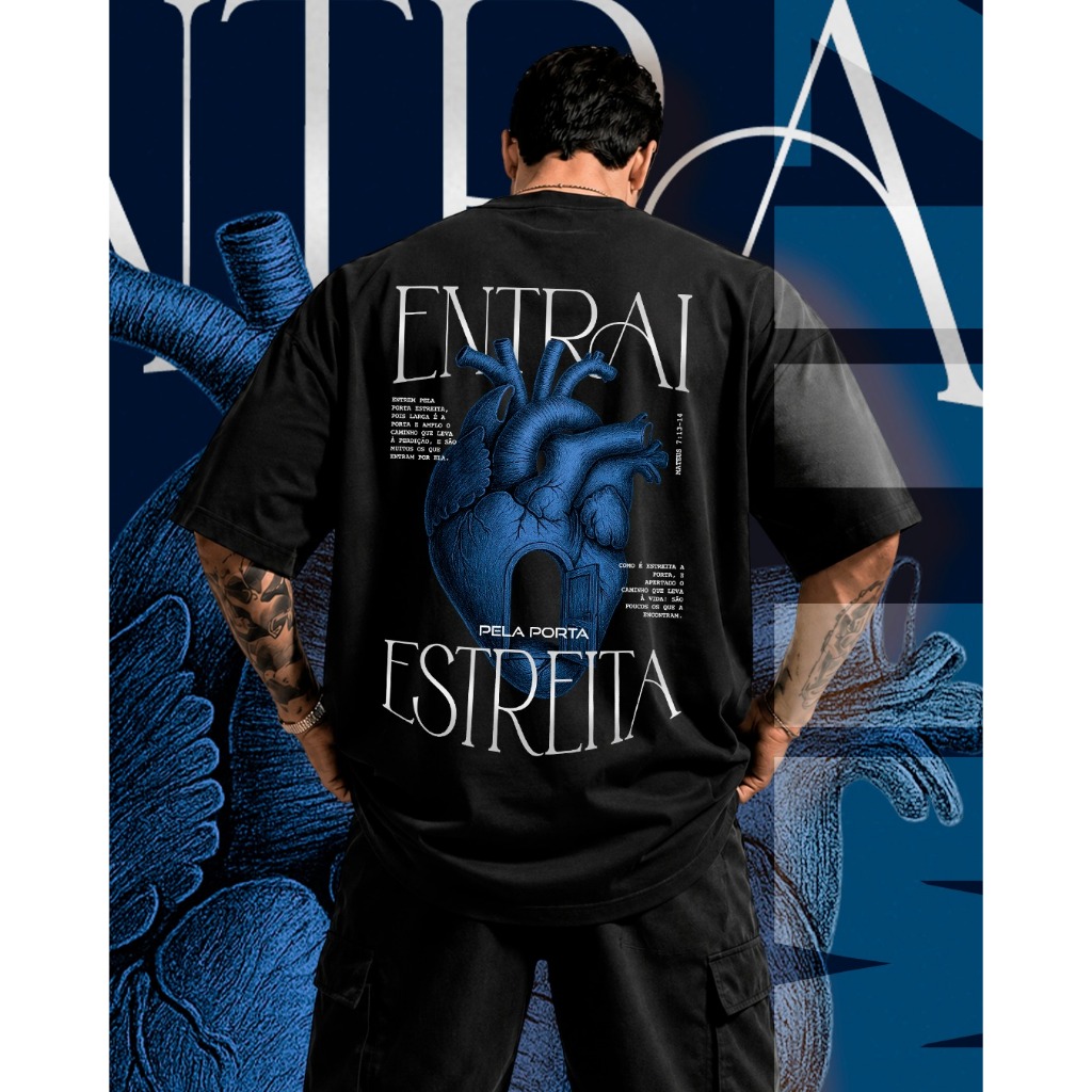 Camiseta Cristã Estampa Diversas Camisa Masculina Feminina Unissex 100% Algodão Estilosa Frente e Costas Jesus Igreja