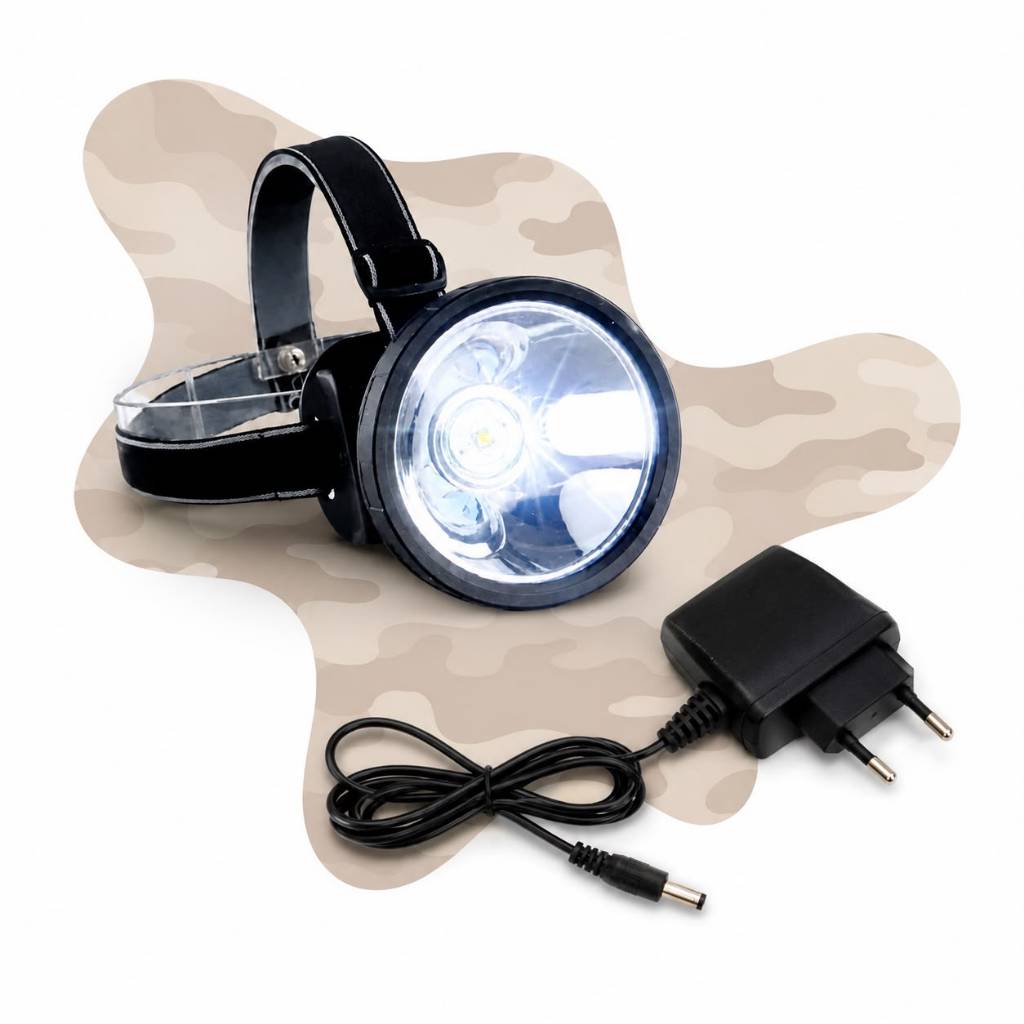 Lanterna Cabeça Led Super Potente Recarregável Bivolt 3w Super Potente Longa Duração Porfissional