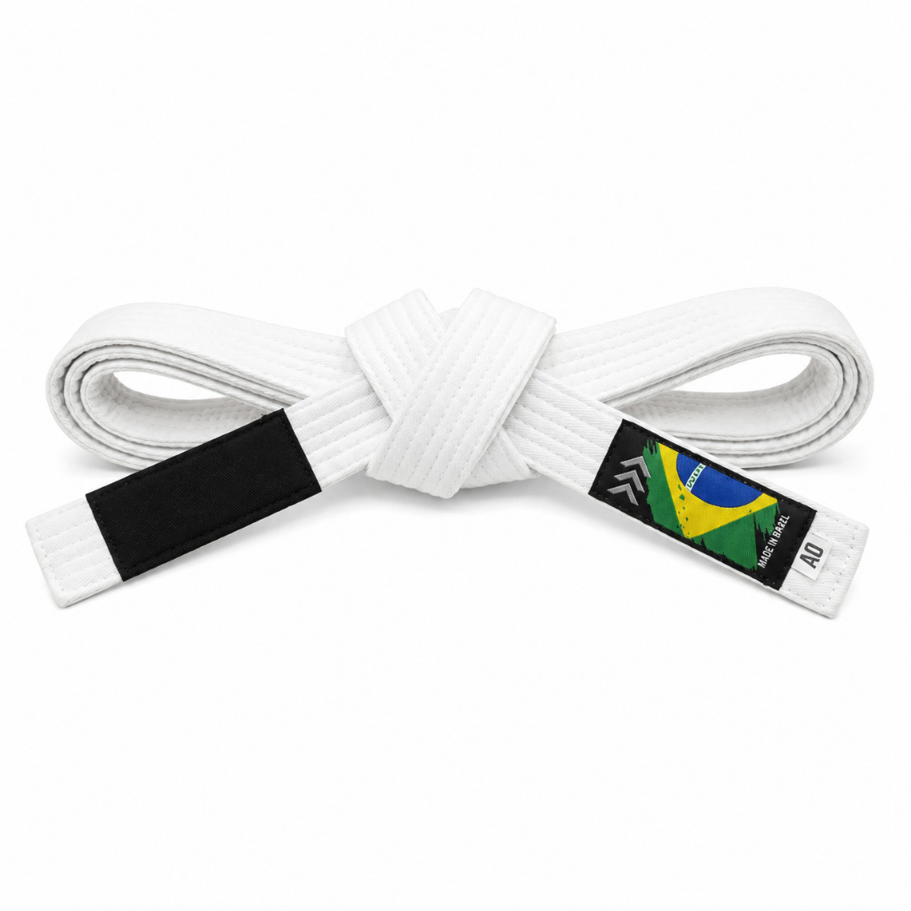 Faixa Jiu Jitsu Profissional Sequência 100% Algodão Ponta Graduação Estrutura Reforçada 4mm Ponta Graduação