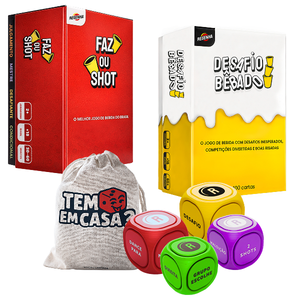 Combo 3 Jogos Da Resenha - Party Games De Bebidas Zoeira