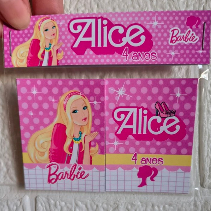 KIT 15/30 JOGO DA MEMÓRIA BARBIE LEMBRANCINHA PERSONALIZADA FAZEMOS QUALQUER TEMA