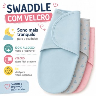 Swaddle Newborn Casulo para Recém Nascido Manta 100% Algodão Ajustável Verão e Inverno Saco de Dormir