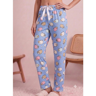 Calça de Pijama Avulsa Confortável Suede Longo Inverno Feminino Adulto