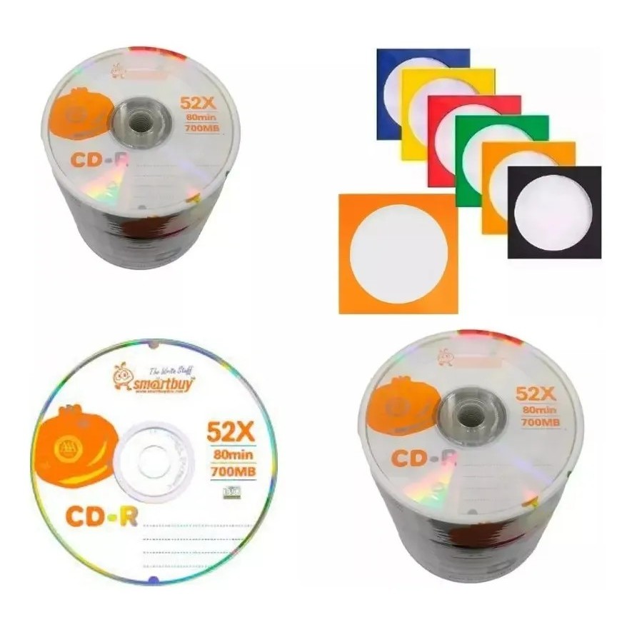 10 Unidades Mídia Cd-r 52x 700MB SMARTBUY No Envelope