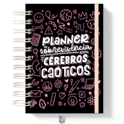Planner de Sobrevivência para Cérebros Caóticos | Planner TDAH | Papel 90g e Fechamento Elástico