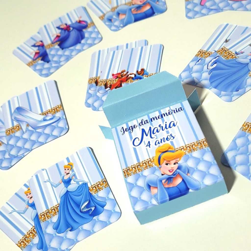 JOGO DA MEMÓRIA CINDERELA PERSONALIZADO/LEMBRANCINHA PERSONALIZADA/ANIVERSÁRIO