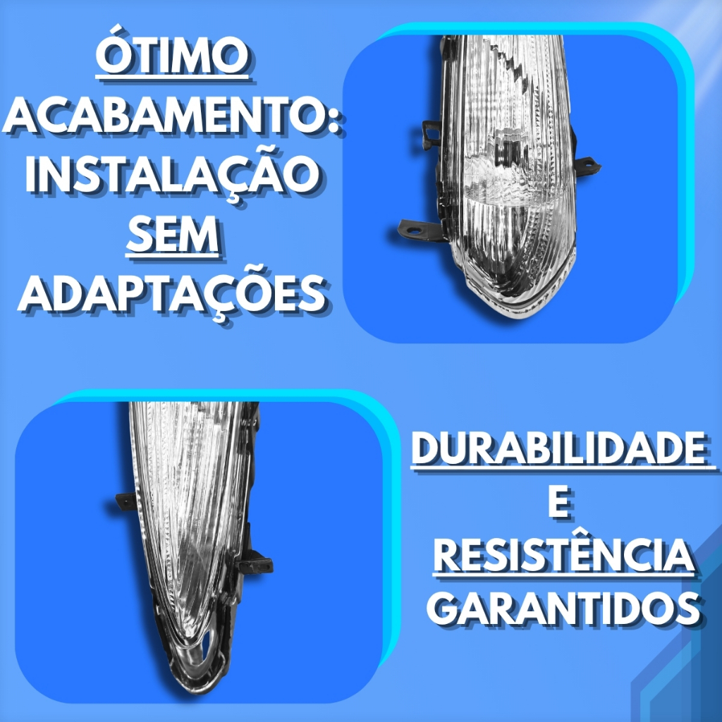 Pisca Seta Dianteiro Esquerdo Cristal Honda Biz 125 2011 2012 2013 2014 2015 2016 2017 Modelo Original — imagem 2 de 2