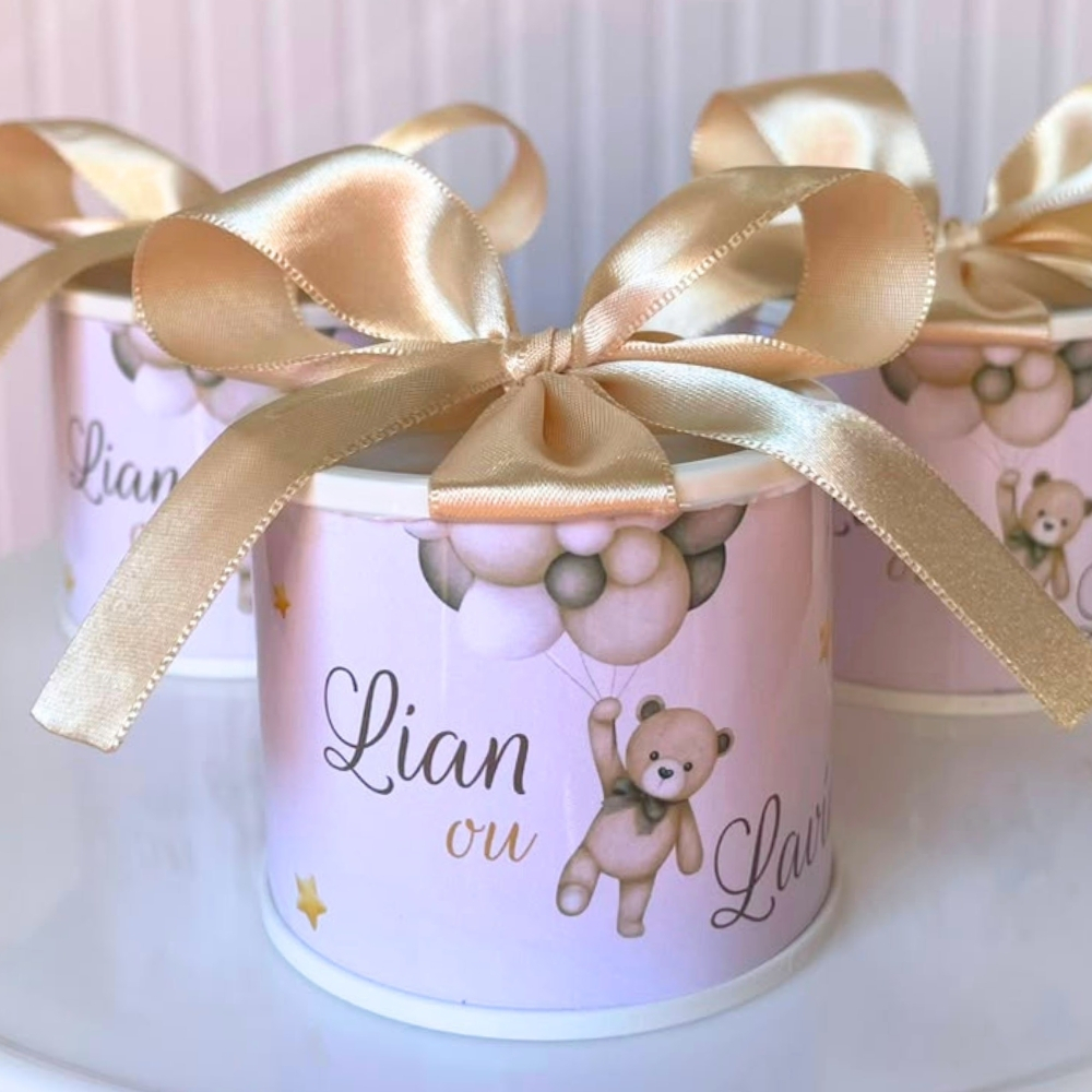 Tubolatas personalizadas Chá Revelação 5x6 • Lembrancinha maternidade | chá de bebê  - Vários temas