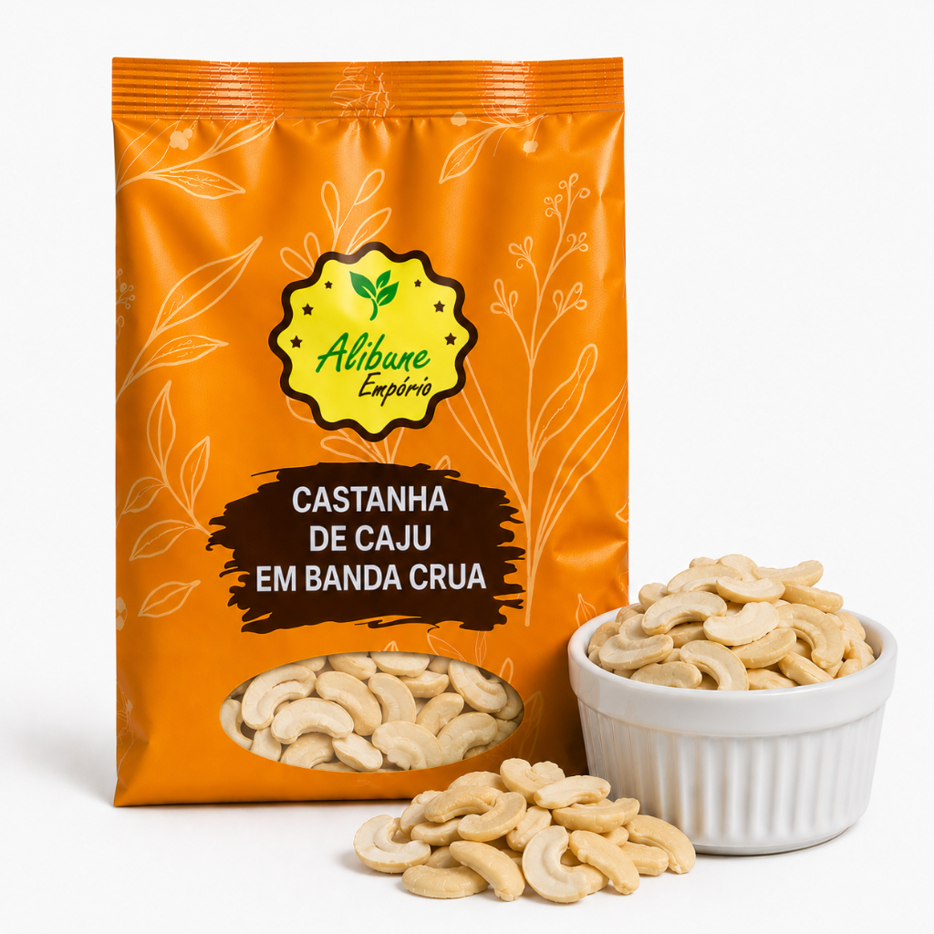 Castanha De Caju Banda Crua 500g - Empório Alibune
