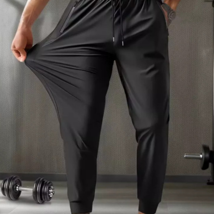 Calça Masculina Dry Fit Com Elastano Bolsos Para Academia Esportiva Academia Casual Slim  Jogger