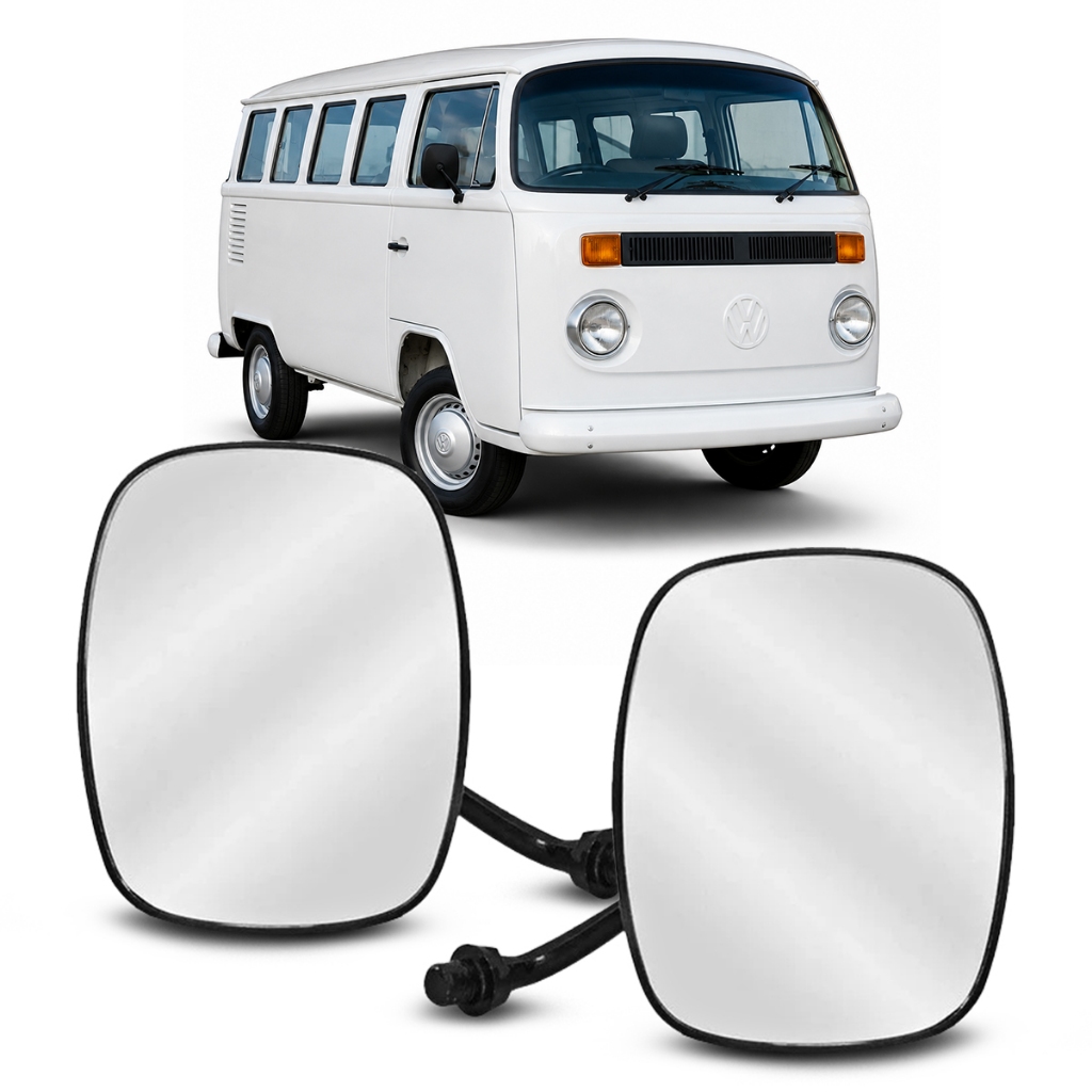 Par Retrovisor Externo Kombi Clipper 1976 A 1996 Fixo