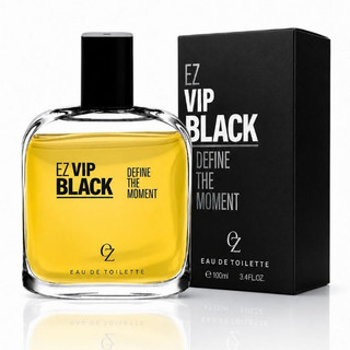 Perfume Masculino 100ml Ez Vip Black Marcante Forte Eau De Toilette Alta Fixação