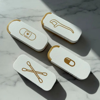 Kit Organizador de Higiene para Viagem | Porta Medicamentos, Curativos, Cotonetes e Fio Dental | Kit Higiene Pessoal