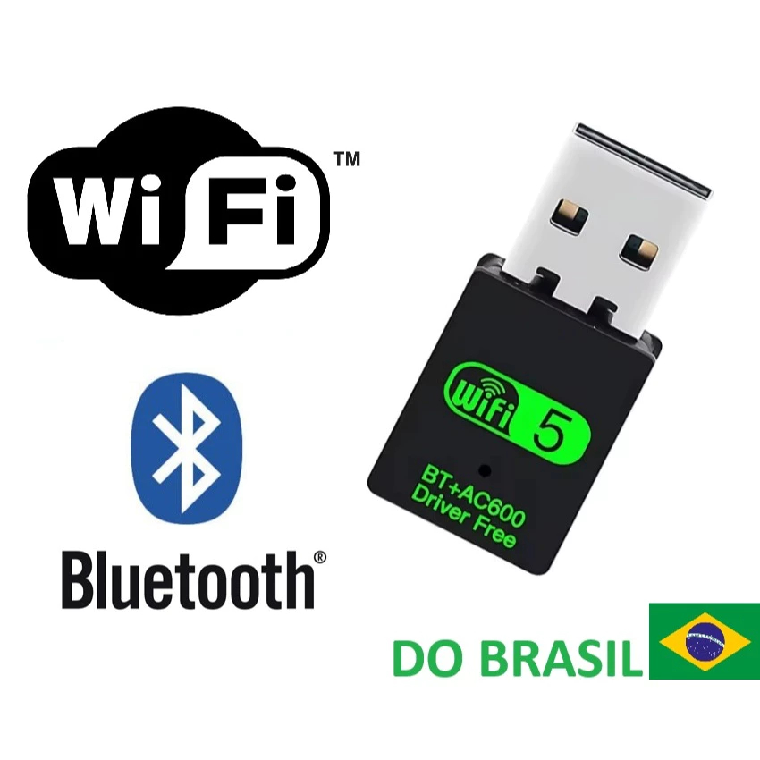 Adaptador WI-FI 5G + Bluetooth - Super Rápido USB Wireless