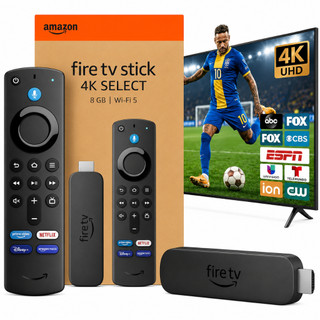 Fire TV Stick 4K Select Alexa 4K Ultra HD Wi-Fi 5 Streaming HDR Controle por Voz 8GB Original