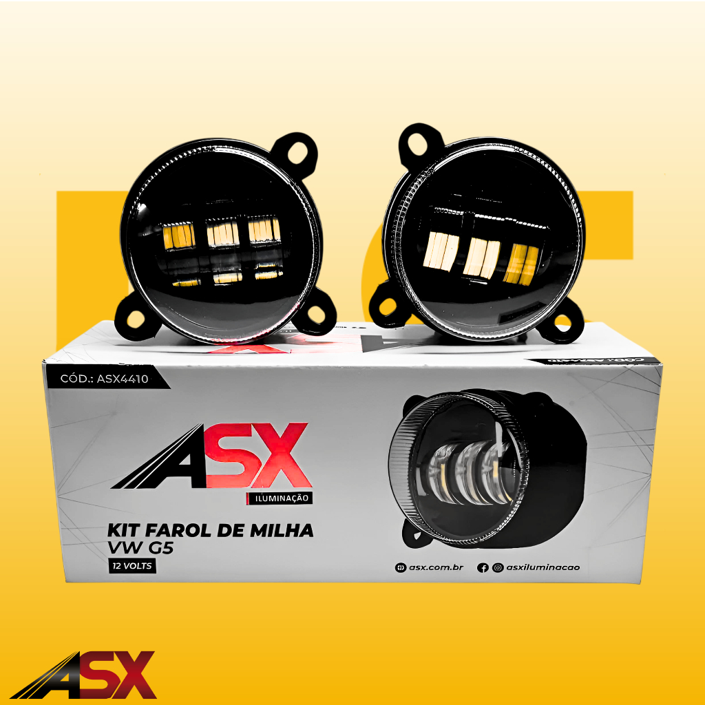 Kit Farol Milha Led Linha Vw G5 40w 5.000 Lm -- Asx4410 Cristal