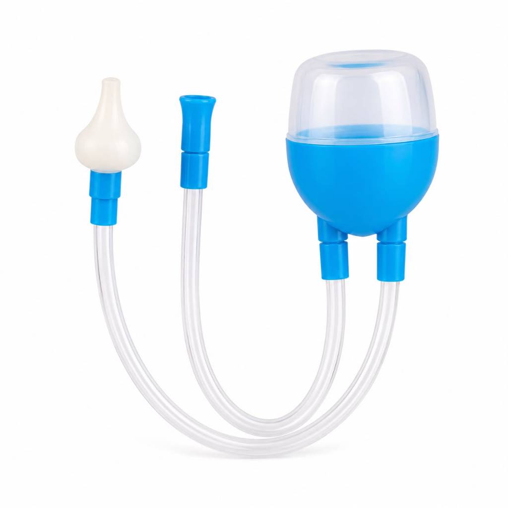 Aspirador Nasal Infantil Para Bebês Com Ponta De Silicone E Sucção Eficiente Para Remover Secreção