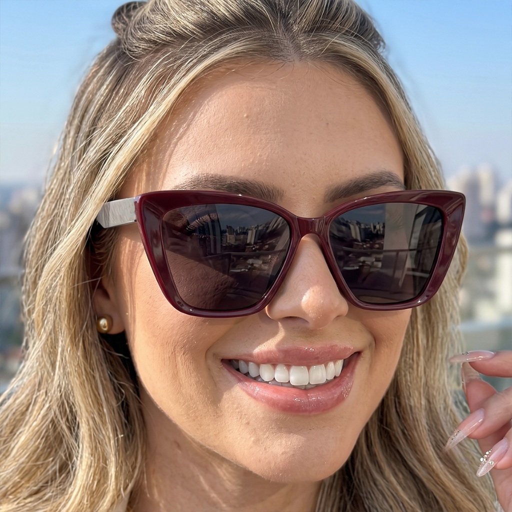 Óculos Feminino ILOOK Gatinho Armação Luxo Casual UV400