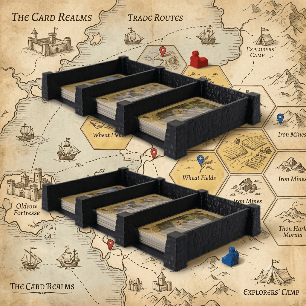 Porta Cartas Catan Tamanho Correto Sleeve Organizador Insert
