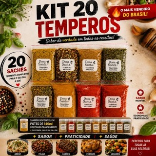 🔥Temperos Brasileiros Naturais premium kit para todas as receitas(envio imediato)10,15 ou 20 unidades