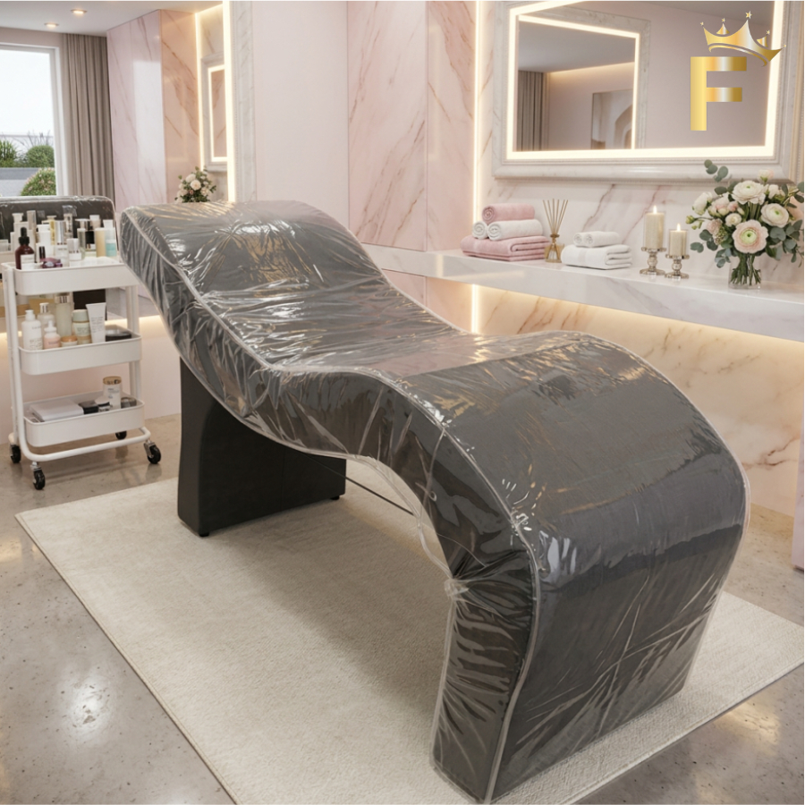 Capa de Proteção Transparente Para Maca de Estética Fisioterapia e Massagem Lash