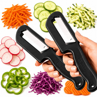 Fatiador Kit 2 Cortador de Legumes e de Frutas Várias Cores Lâminas Afiadas Corte Rápido e Prático Na Cozinha